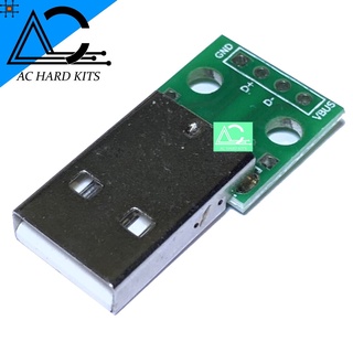 PCB Board USB2.0 male head turn Dip module 2.54mm