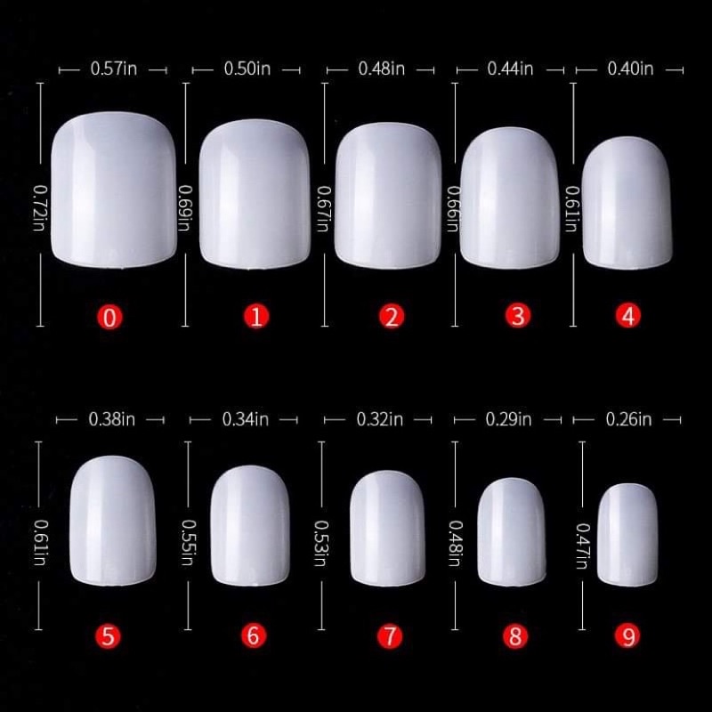 เล็บปลอมpvc-เล็บมือสั้น-ทรงเหลี่ยม-500ชิ้น-เบอร์-0-9-ห่อละ-50-ชิ้น