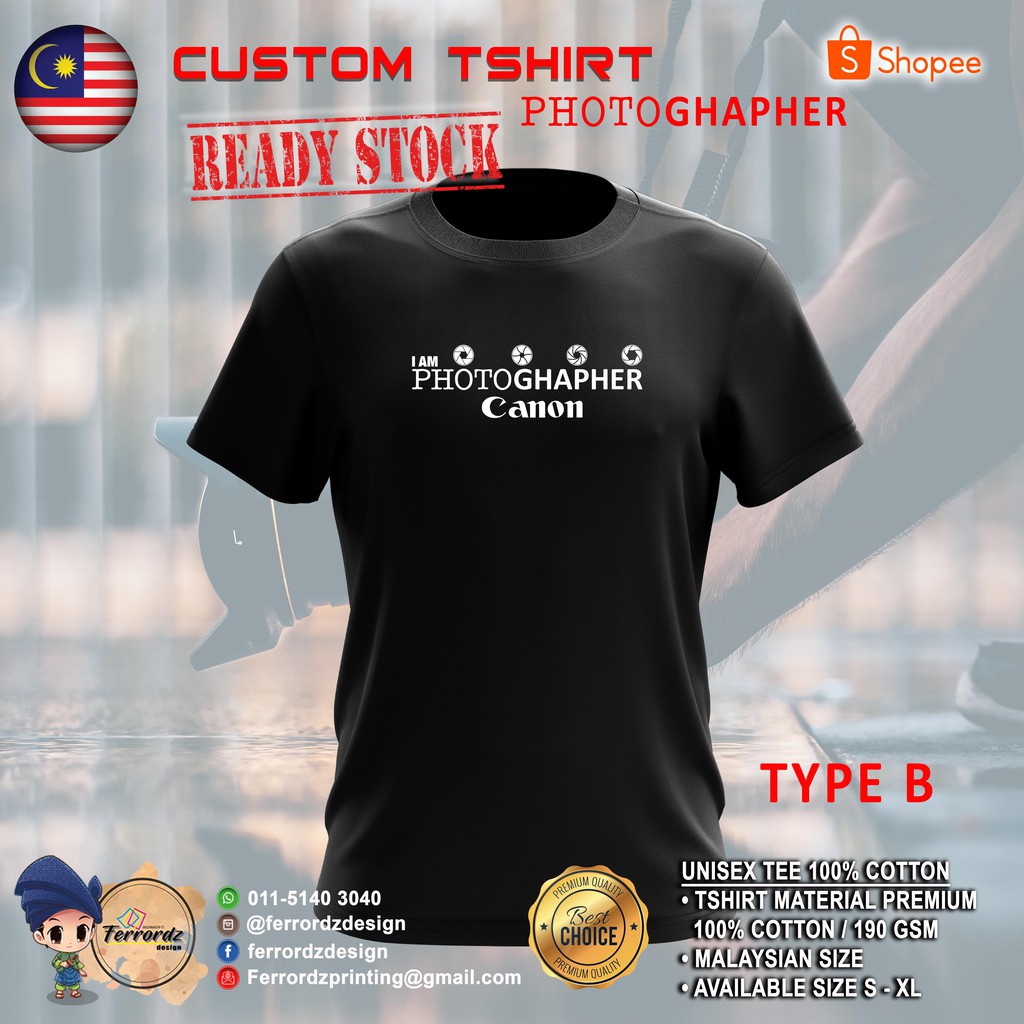 เสื้อคนอ้วน-tshirtmurahcustom-โฟโต้กาเฟอร์-unisexทีผ้าฝ้าย100