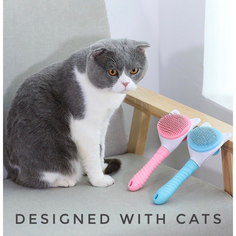 comb-brush-cat-fur-keypad-หวีแปรงนวดเก็บขนแมว