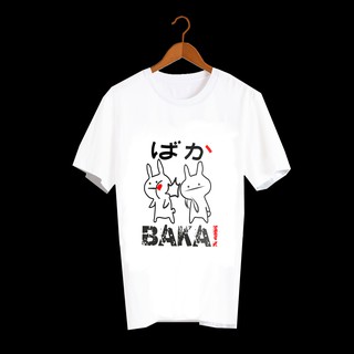 เสื้อยืดสกรีนตัวหนังสือ เสื้อยืดคำพูด เสื้อยืด Street Japan เสื้อยืดสไตล์ญี่ปุ่น เสื้อลายภาษาญี่ปุ่น BAKA TXA115