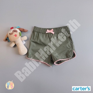 กางเกงขาสั้นเด็กหญิง สีเขียว แบรนด์คาร์เตอร์ (Carters) ของใหม่