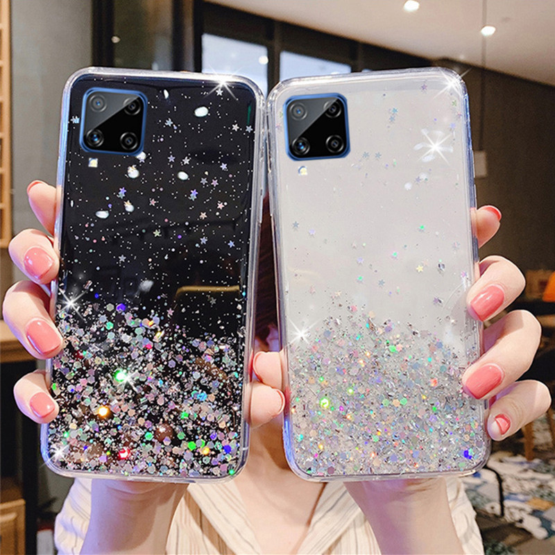 เคสโทรศัพท์-samsung-galaxy-a42-5g-phone-case-soft-silicone-glitter-gel-transparent-clear-slim-casing-covers-for-samsung-a42-เคส