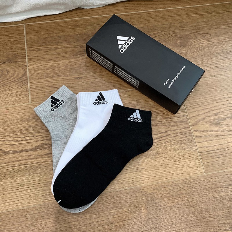 รูปภาพสินค้าแรกของถุงเท้า adidas 5 คู่ ถุงเท้ากีฬาแฟชั่น Unisex Sports Comfortable Socks