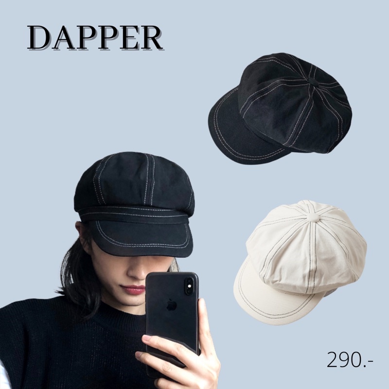 พร้อมส่ง-dapper-hat-หมวกแก็ปทรงฟักทอง