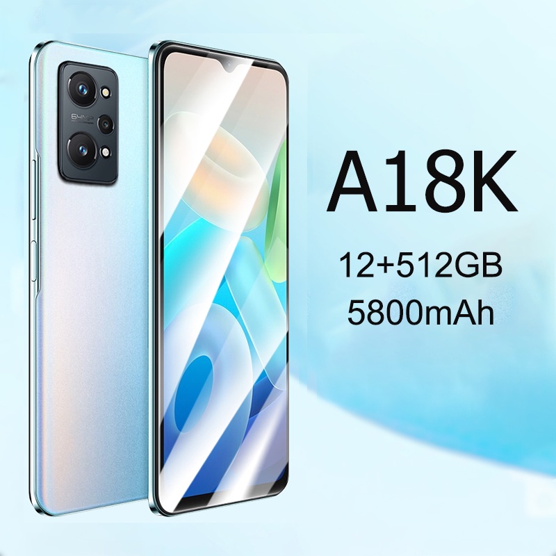 ราคาและรีวิวA18K โทรศัพท์มือถือ โทรศัพท์ แกะ8GB รอม128GB โทรศัพท์มือถือราคาถูก ของแท้100%เครื่องไทย 5G SmartPhone ประกันศูนย์ 1