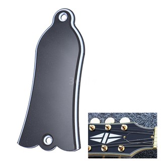 3elife☆2 Holes Bell-shaped PVC Truss Rod Cover Plate Scroll Plate for Gibson LP SG Flying V ES Guitar Black
