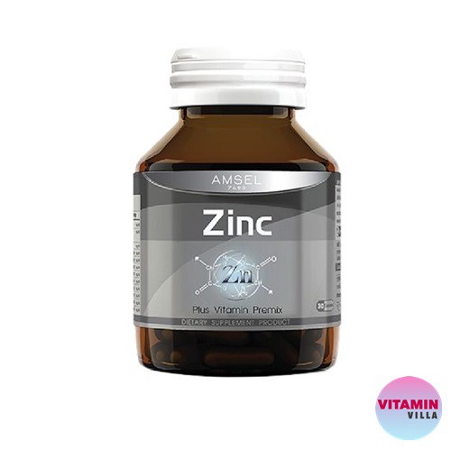 ภาพสินค้าAMSEL ZINC PLUS VITAMIN PREMIX แอมเซล ซิงค์ พลัส วิตามินพรีมิกซ์ ขนาดบรรจุ 30 แคปซูล จากร้าน vitaminvilla บน Shopee ภาพที่ 2