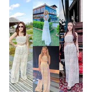 🎊 Chaya Shop1 🎊Set2 ลูกไม้ทั้งชุด เสื้อ สม๊อกหลัง + กางเกง ชิปข้างสม๊อกหลัง งานลูกไม้เกรดสวยอย่างดี
