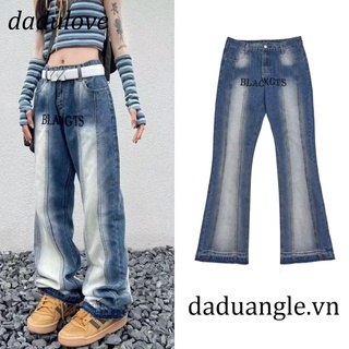 DaDulove💕 New American Ins Gradient Jeans High Waist Loose Letters Niche Wide Leg Pants Fashion Womens Clothing
