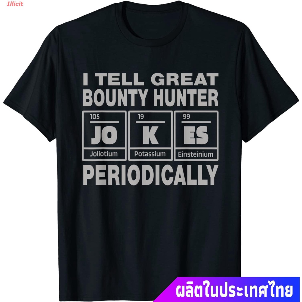 illicit-bounty-hunterเสื้อยืดถักฤดูร้อน-bounty-hunter-job-coworker-i-tell-great-jokes-t-shirt-bounty-hunter-round-neck-t