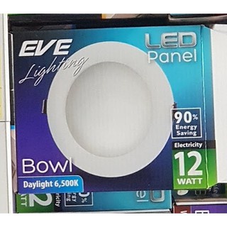 Eve ดาวไลท์ โคมพาแนลไลท์แอลอีดี Bowl LED 8W 12W/Daylight Warmwhite หน้าขาว