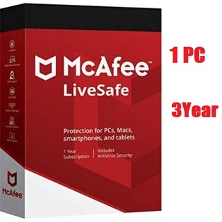 McAfee LiveSafe Antivirus 3 Year_Keyแบบผูก_Mail_ไม่ใช่คีร์แชร์