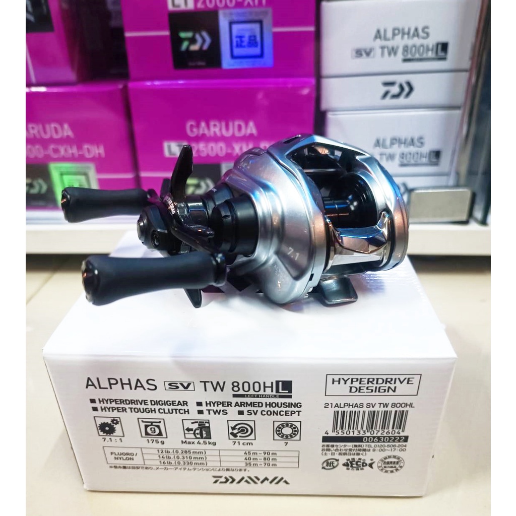 รอกหยดน้ำ Daiwa Alphas SV TW 2021 พร้อมบัตรรับประกัน รอกตกปลา รอกเบทตี ...