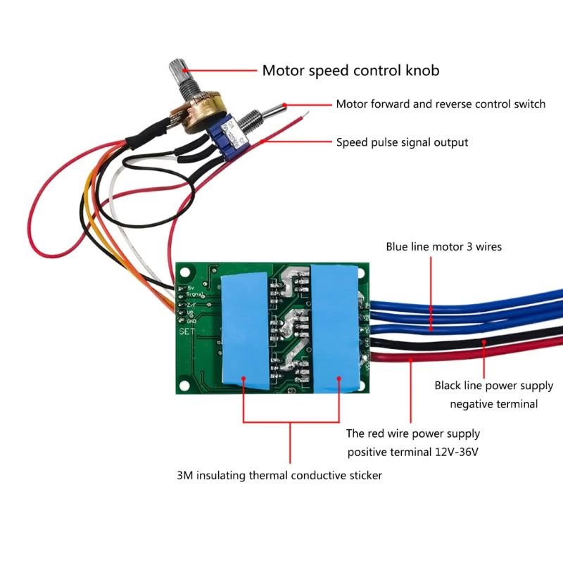 3c-โมดูลบอร์ดควบคุมมอเตอร์-dc-brushless-no-hall-พร้อมสายไฟ-และความเร็ว