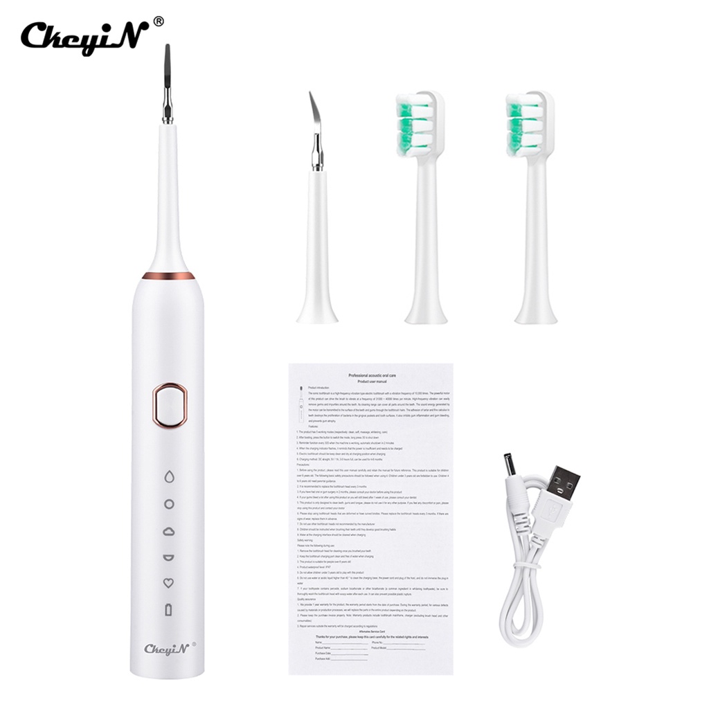 ckeyin-เครื่องกําจัดคราบจุลินทรีย์ไฟฟ้า-แบบชาร์จ-usb-พร้อมหัวทําความสะอาด-5-โหมด-2-หัว