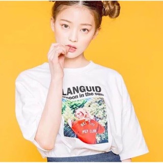 (มีโค้ดลด)Korea vintage A LANGULD screen t-shirt