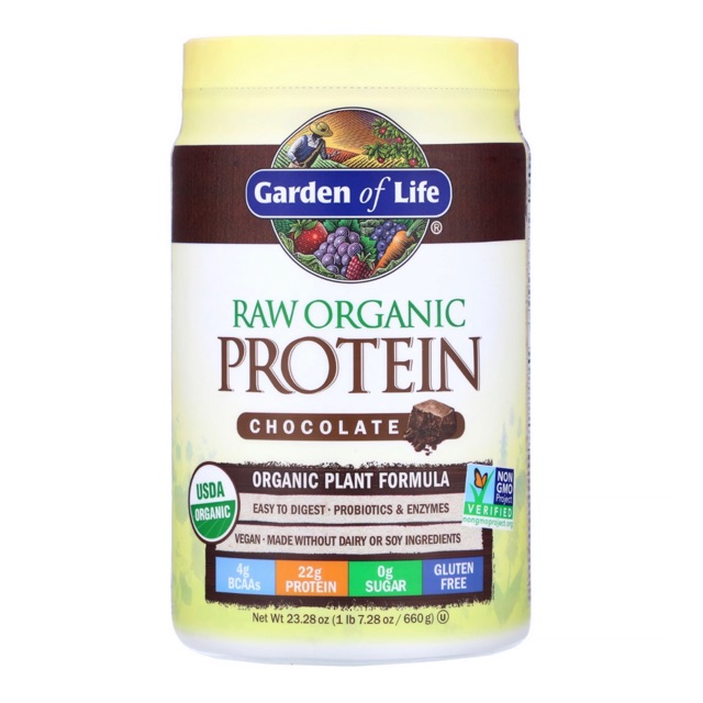 ภาพหน้าปกสินค้าพร้อมส่ง  RAW Organic Protein, Organic Plant Formula, Chocolate - 660g จากร้าน enuwin บน Shopee