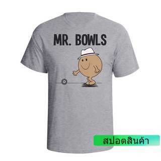 ราคาต่ำสุด!! เสื้อยืดผ้าฝ้าย แขนสั้น พิมพ์ลาย Mr Bowls สําหรับผู้ชาย PTY65RE669129S-3XL