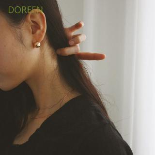 DOREEN Geometric Bright Surface Ball Fashion  Accessories Round Stud Earrings