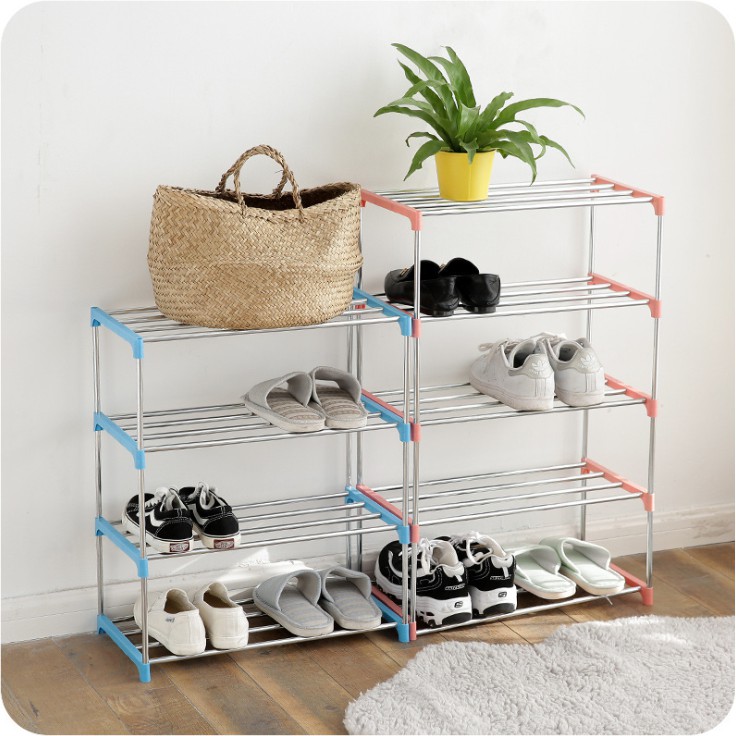 ภาพสินค้าชั้นวางรองเท้า ชั้นเก็บรองเท้า ชั้นวางรองเท้าสแตนเลส Shoe Rack ที่วางรองเท้า 3/4ชั้น-182 จากร้าน collymall บน Shopee ภาพที่ 6