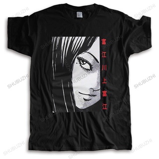 [S-5XL] เสื้อยืดแขนสั้น ผ้าฝ้าย ทรงหลวม พิมพ์ลายการ์ตูนอนิเมะ Tomie Junji Ito สไตล์ฮาราจูกุ แนวสตรีท สําหรับผู้ชาย