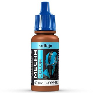 Vallejo MECHA COLOR 69.061 Copper สีสูตรน้ำ ไม่มีกลิ่น ใช้งานง่าย ใช้พู่กัน หรือ AirBruhs ได้ทั้งหมดเนื้อสีเนียน.