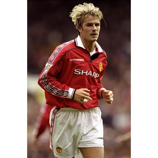 โปสเตอร์ David Beckham เดวิด เบคแคม Manchester United MUFC แมนเชสเตอร์ยูไนเต็ด แมนยู Poster รูปภาพ Red Devils ฟุตบอล