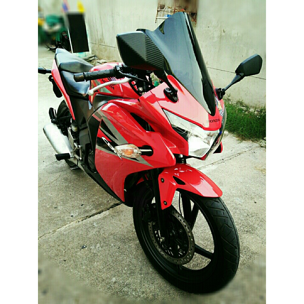 ชิวหน้าแต่ง-cbr150r-ตรงรุ่นงานอะคริลิคหนา-2-มิล-สีดำ-ปูอิ