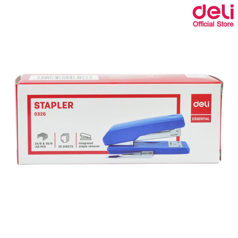 เครื่องเย็บกระดาษ-deli-0326-half-strip-stapler-เย็บกระดาษได้-25-แผ่น-มีที่ถอนลวดในตัว-1-ชิ้น-แม็กเย็บ