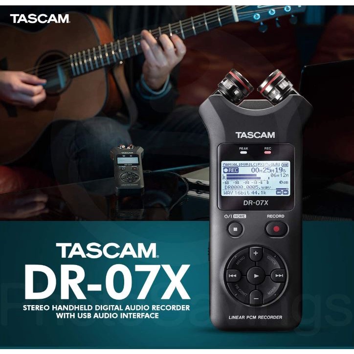 ภาพหน้าปกสินค้าTASCAM DR07X เครื่องบันทึกเสียงดิจิตอลแบบพกพาสำหรับสัมภาษณ์ Stereo Handheld Digital Recorder ของแท้รับประกัน 1 ปี จากร้าน ps_audio บน Shopee