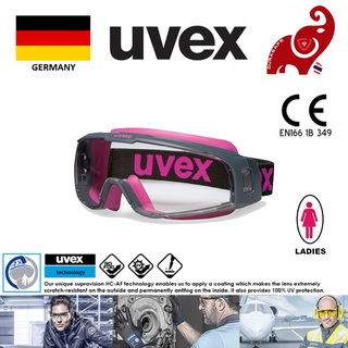 UVEX 9308123 U-sonic Wide Vision Goggle Clear Len