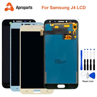 จอแสดงผลขนาด 5.5 นิ้วสำหรับ Samsung J4 2018 J400 J400F จอแอลซีดีจอสัมผัสระบบดิจิตอลสำหรับ Samsung J4 การเปลี่ยนแอลซีดี