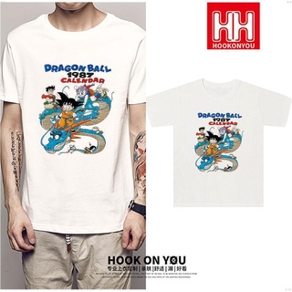 เสื้อยืดโอเวอร์ไซส์เสื้อยืดแขนสั้น พิมพ์ลายดราก้อนบอล Saiyan DRAGON ทรงหลวม สําหรับคู่รักS-4XL