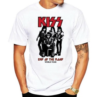 Tee เสื้อผู้ชายเท่ ใหม่ เสื้อยืด พิมพ์ลาย Kiss Rock End Of The Road World Tour 2022 สําหรับผู้ชาย