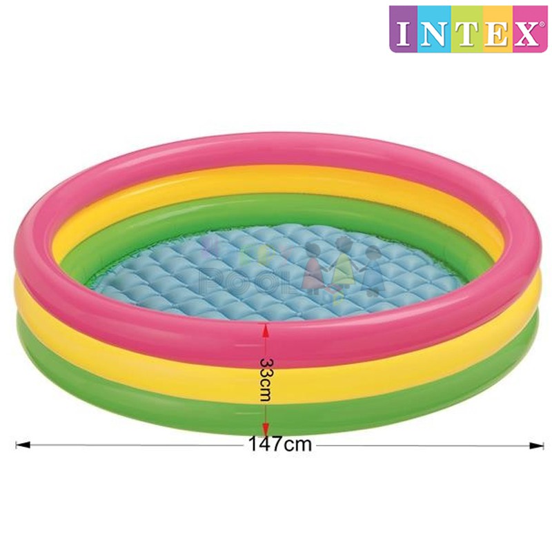 Intex 57422 สระเป่าลม สระน้ำเป่าลม สระน้ำกลม SUNSET ขนาด 147x33 cm ...