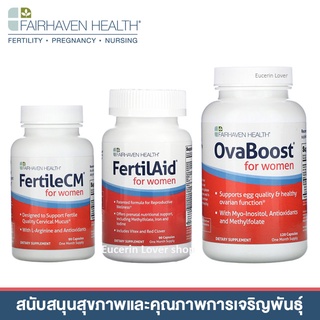 Fairhaven Health, FertilAid,  FertileCM, OvaBoost for Women, 120 Capsules บำรุงรังไข่ สำหรับผู้หญิง