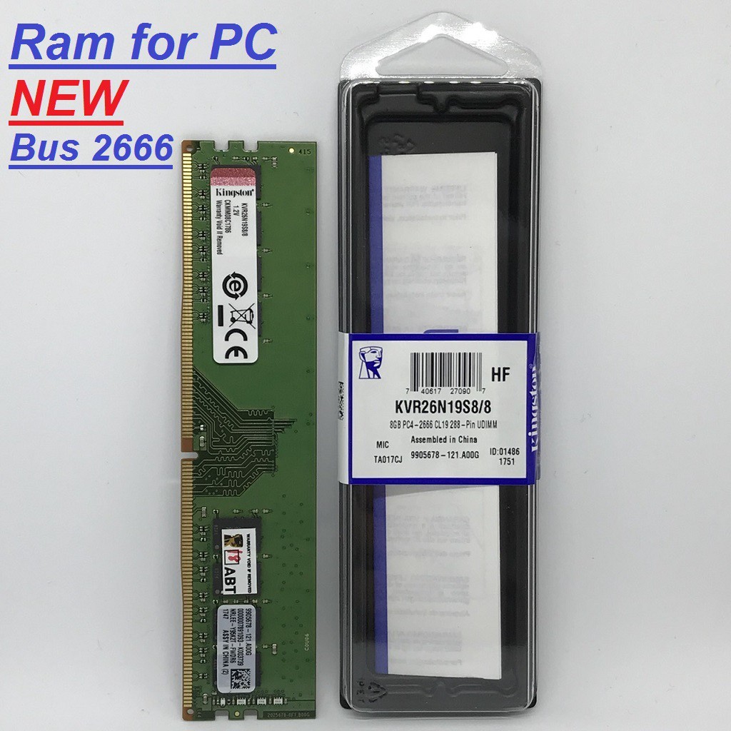 ram-kingston-kvr-for-pc-bus-2666-ddr4-8gb-kvr26n19s8-8-ของใหม่