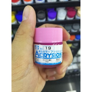 สีสูตรน้ำ Mr.Acrysion Color N19 PINK (Gloss) 10ml