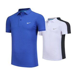 เช็ครีวิวสินค้า[ ซื้อ 3 ชิ้น ลด 5%]  โปโล เสื้อยืด Nike กีฬาผู้ชายชั้นนำ, โปโล Nike  การบีบอัดแห้งเร็วกีฬาเสื้อยืด, ท็อปส์ซูธุรกิจแบบสบาย ๆ