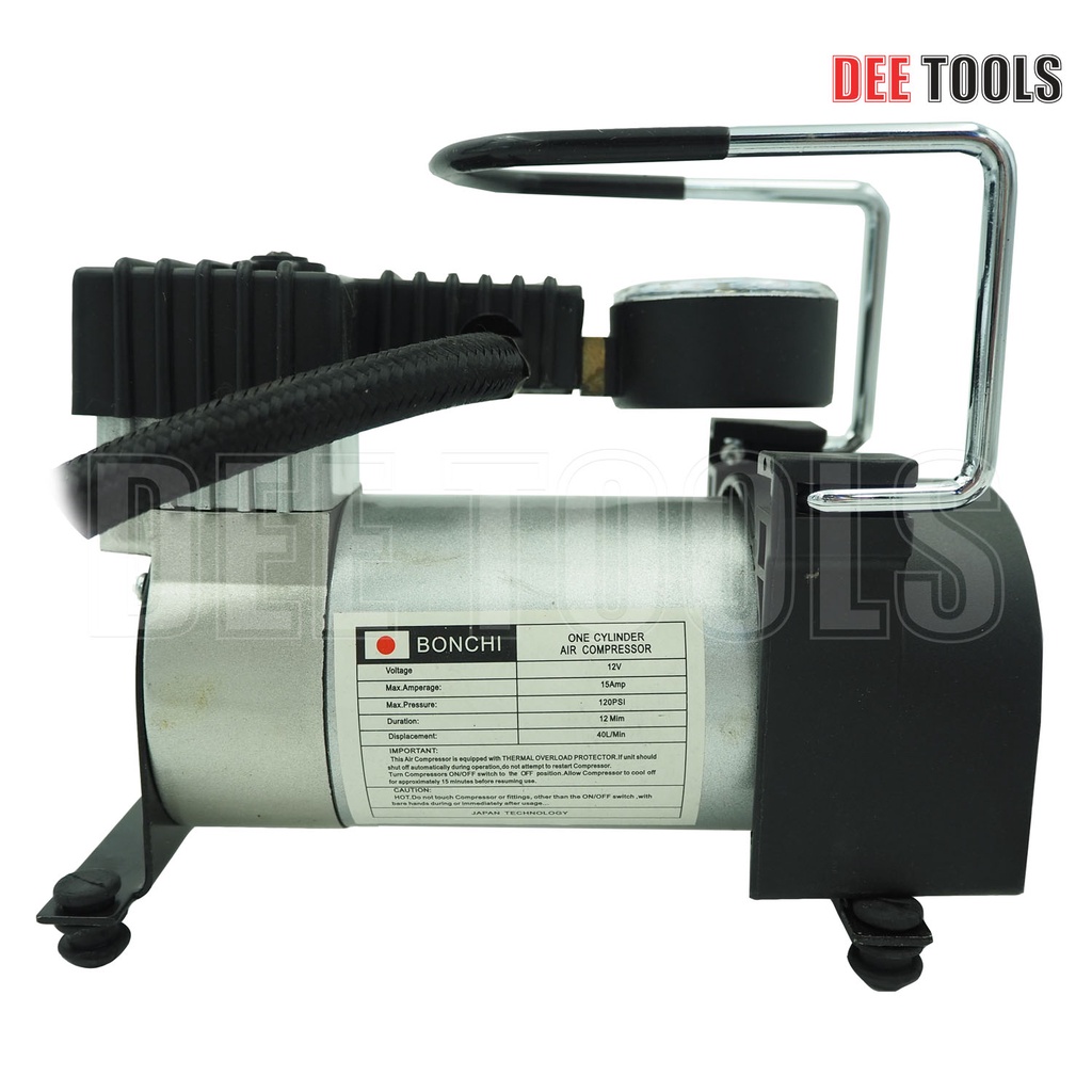 BONCHI ปั๊มลมมินิ 12V MINI AIR COMPRESSOR 120PSI ปั๊มลมรถยนต์ ปั๊มลม ...