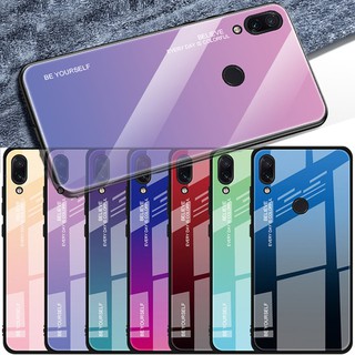 สีไล่ระดับสีแก้วกรณีโทรศัพท์สำหรับ Xiaomi R Edmi หมายเหตุ 7 6 p ro 5 pro 4 R Edmi K20 7a 6 6a 5 ฮาร์ดปก