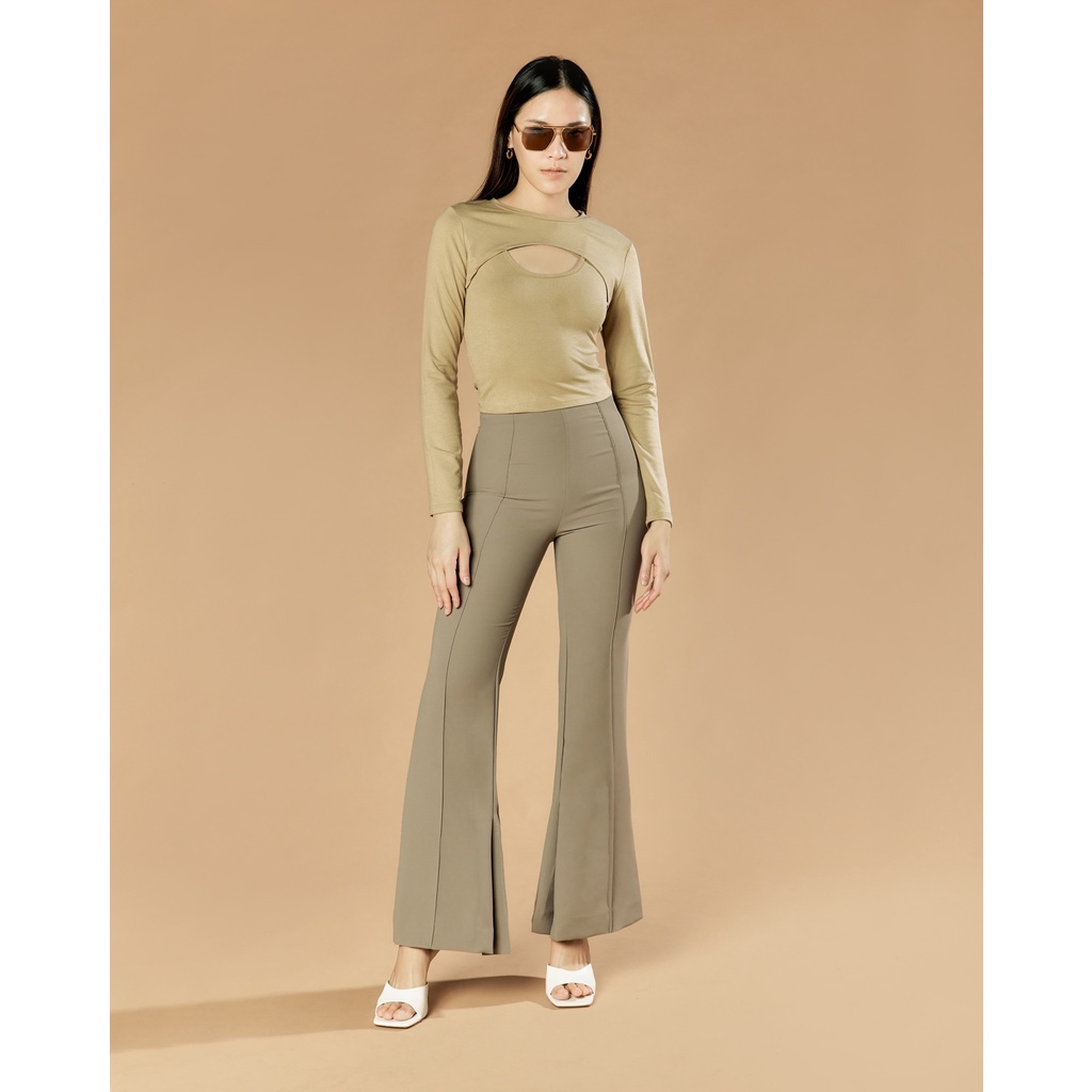 aliotte-belinda-trousers-กางเกงสแลคเข้ารูปดีเทลปลายขาบาน