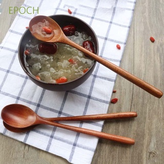 Epoch ช้อนซุปช้อนไม้ด้ามจับยาวเป็นมิตรกับสิ่งแวดล้อมเป็นมิตรกับสิ่งแวดล้อม