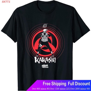 เสื้อยืดยอดนิยม เสื้อยืดแขนสั้นนารูโตะ Naruto Shippuden Kakashi Sharingan Eye Symbol T-Shirt Naruto Mens Womens T-shir
