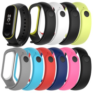 สินค้า สายรัดข้อมือแฟชั่น for Xiaomi Mi Band 4 3 Double Colorful miband 3 4 สายนาฬิกาข้อมือซิลิโคนสามารถปรับได้