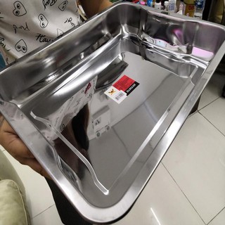 TAILONG ถาดบุฟเฟ่ต์ สเตนเลส 1ช่อง (1 ชุด) ถาดอุ่นอาหาร STAINLESS CHAFING DISH TL-451 ขนาด 30x40 ลึก 7 ซม(เงิน)