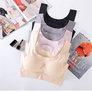 Babybra_shop สปอร์ตบรา คอวี บรามีฟองน้ำ บรากระชับหน้าอก ไร้ขอบไร้โครง บราออกกำลังกาย ครอปบรา GLCBB158