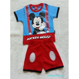 Disney : set เสื้อ+กางเกง ลายมิกกี้เมาส์ Size : M ( 4-5y ) / L (6-7y)