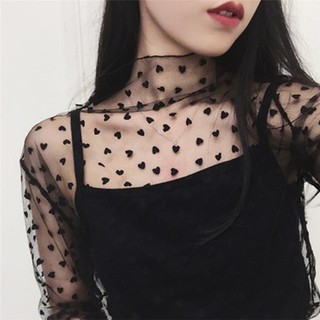 เสื้อตาข่ายแขนยาวหน้าร้อนสำหรับผู้หญิง